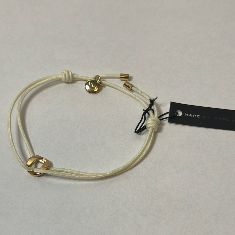 NWT Marc by Marc Jacobs Cream and Gold Knotted Bracelet